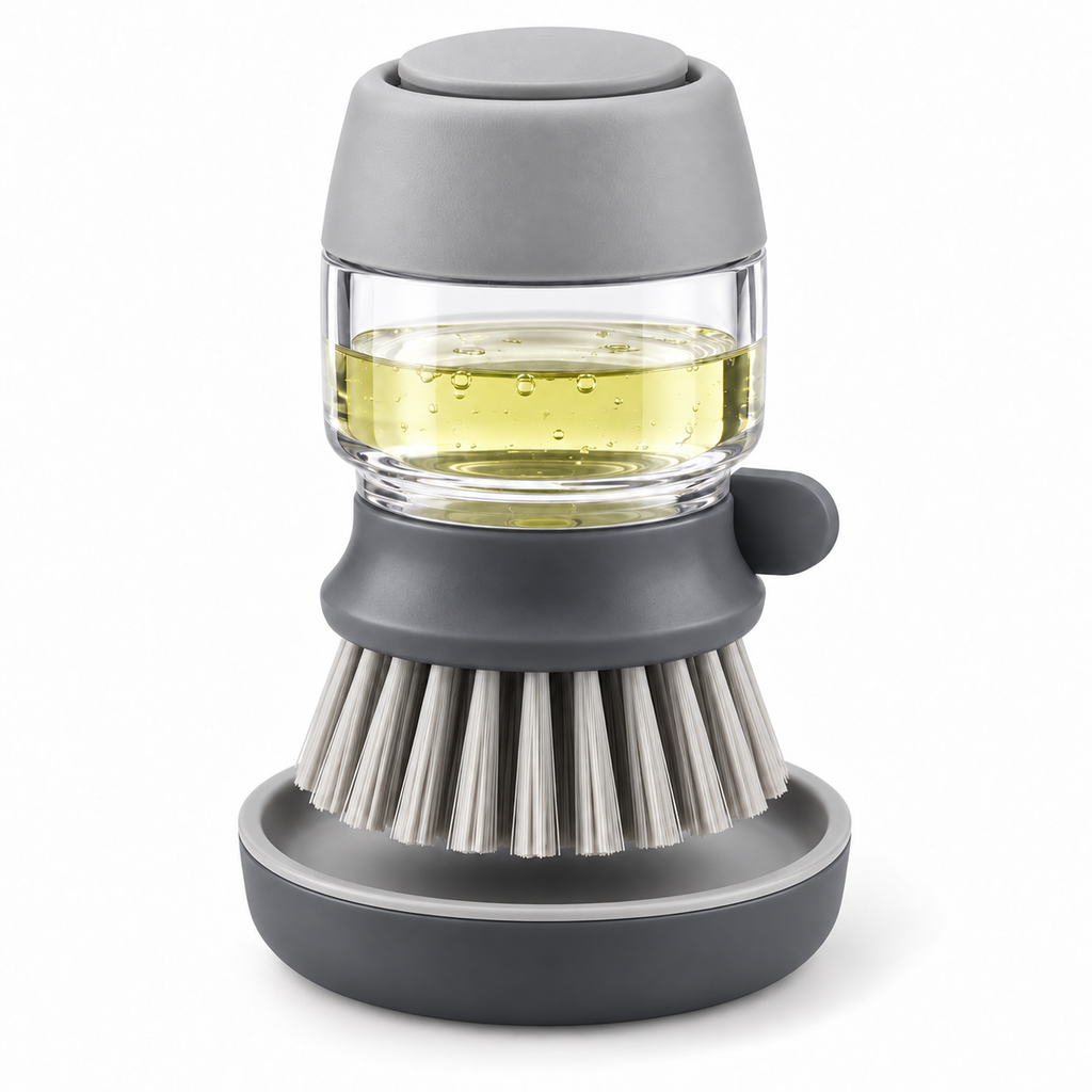 Refillable Soap-Dispensing Dish Brush