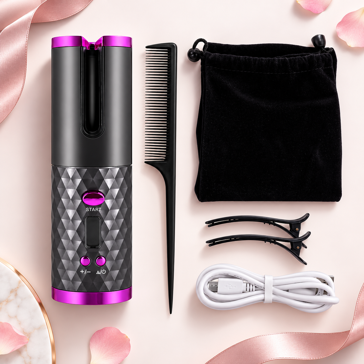 Black | Automatic Hair Curler